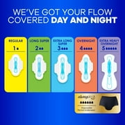 Always Maxi Pads with Wings, Size 2, Long Super, 60 Count