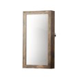 thumbnail image 2 of SONGMICS Lockable Jewelry Cabinet Armoire, Wall-Mounted Organizer with Mirror, Rustic Brown, 2 of 5