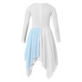 thumbnail image 6 of Zaldita Long Sleeve Praise Dance Dress for Girls Metallic Liturgical Worship Dance Costumes Asymmetrical Church Robe Tunic Light Blue 14, 6 of 7