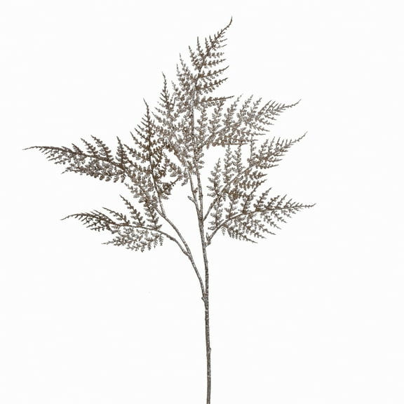 Vickerman 29" Champagne Glitter Asparagus Fern Artificial Christmas Spray. Includes 4 sprays per pack.
