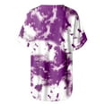 thumbnail image 4 of Plus Size Tops for Women V Neck Tie Dye Loose Fit Blouses Dressy Casual Lightweight Short Sleeve Tee Shirts Tunic Tops, 4 of 7