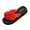 Red, variant on CHUMUD Womens Outdoor Fuzzy Flower Decor Toe Post Platform Flip-Flop Sandals, Casual Open Toe Slip-On Slippers, Lightweight Summer Beach Sandals