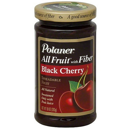 Polaner All Fruit Black Cherry Spreadable Fruit With Fiber, 10 oz (Pack of 12)