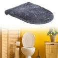 thumbnail image 6 of Fiocias Toilet Lid Cover Absorbent Washable Standard Universal Reusable Dustproof Toilet dark gray, 6 of 9