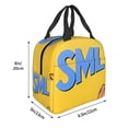 thumbnail image 5 of Lsque Sml Jeffy Print Insulated Lunch Bag with Thick Aluminum Foil Lunch Tote Bag with Front Pocket for Men and Women, Ideal for Work, School, Picnics, and Travel, 5 of 8
