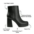 thumbnail image 7 of Journee Collection Womens Mollie Square Toe Platform Ankle Booties, 7 of 7