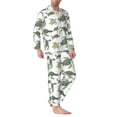 thumbnail image 2 of Naloa Cute Turtle Men’s Pajamas Set - Long Sleeve Button Down Sleep Shirt and Pajama Bottoms Sleepwear Set-Medium, 2 of 7