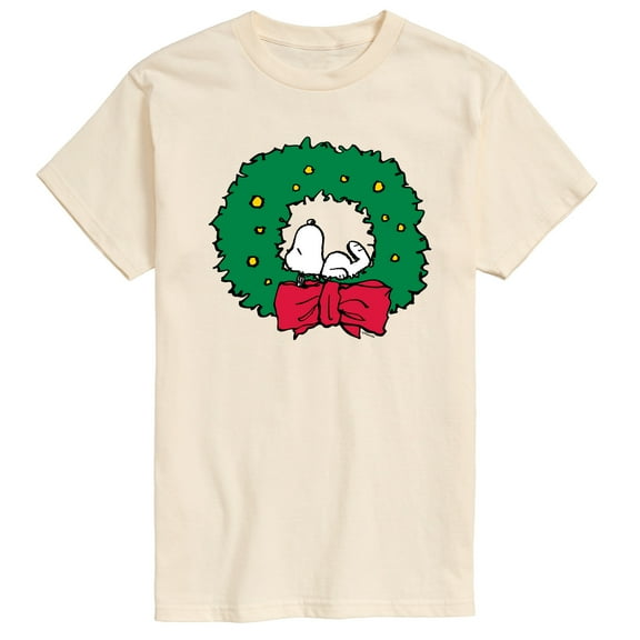 Peanuts - Snoopy Wreath - Men's Short Sleeve Graphic T-Shirt