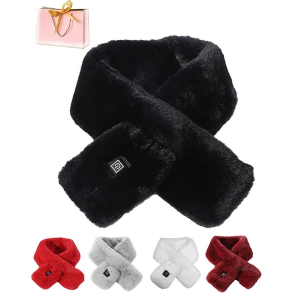 YEPOLERCE Heatwave Scarf, Rechargeable Heated Scarf with 3 Heat Settings, Overheat Protection & Hidden Pocket, Soft Washable Fabric for Winter Warmth
