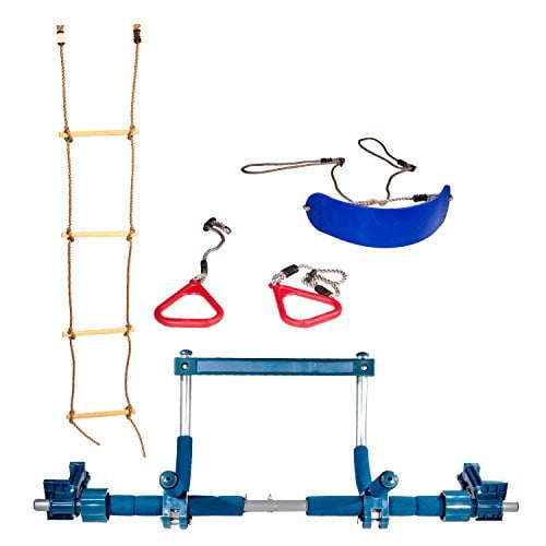 Gym1 Indoor Playground with Indoor Swing Plastic Rings and Climbing Ladder