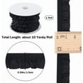 thumbnail image 2 of 10 Yards Stretch Ruffle Ribbon Black Ruffled Elastic Trim Pleated Lace Fabric Trim Scallop Edge Trim Gathered Pleated Trim for Dress Pillowcase Clothes Decoration DIY Headband Sewing, 2 of 6