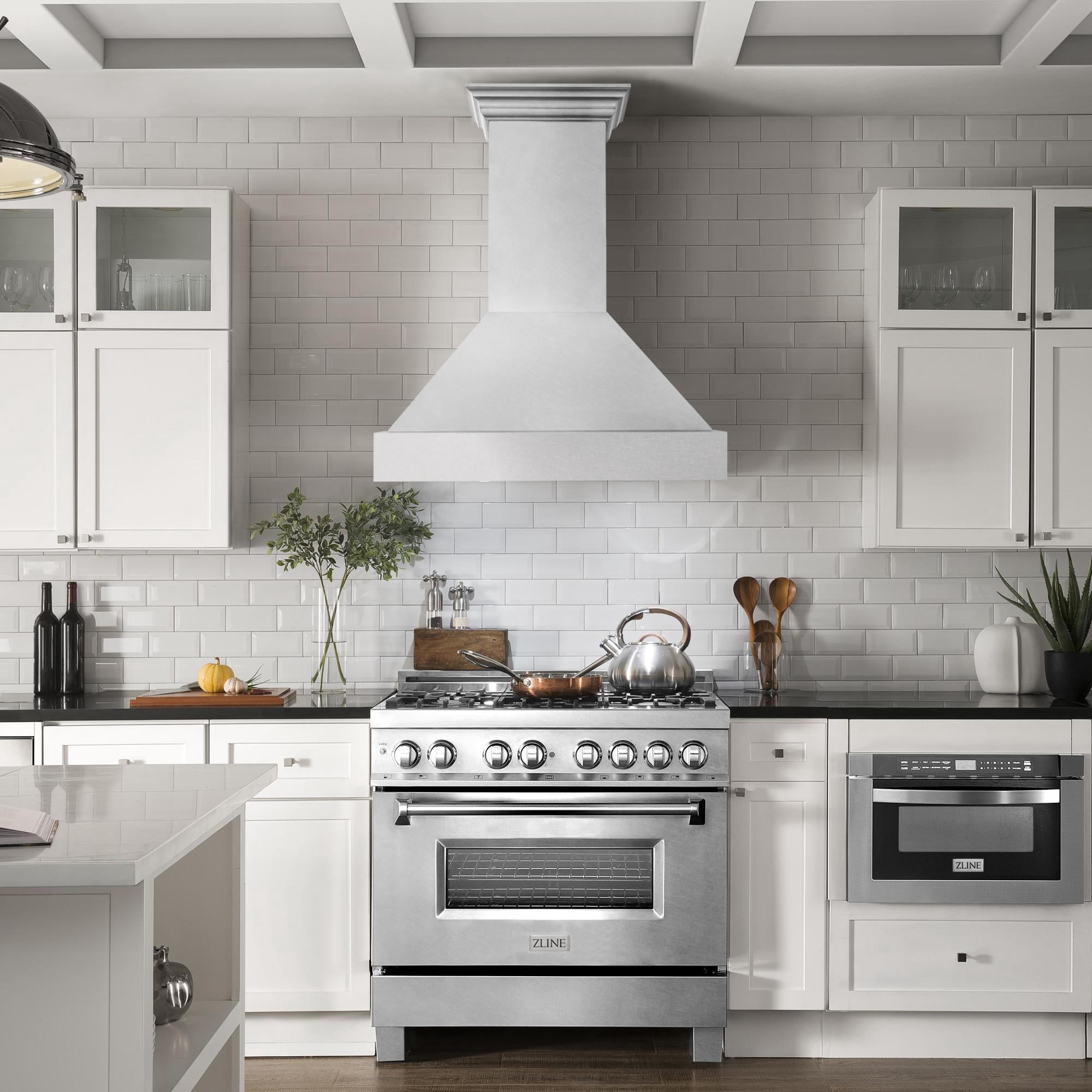 ZLine 8654C36 Snow Finish Range Hood With Copper Shell