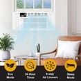 thumbnail image 5 of Whirlpool 10,000 BTU 115V Window-Mounted Air Conditioner with Remote Control, WHAW101CW, 5 of 19