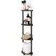 thumbnail image 4 of 5 Tier Corner Display Rack Multipurpose Shelving Unit, Dark Cherry/Black, 4 of 7