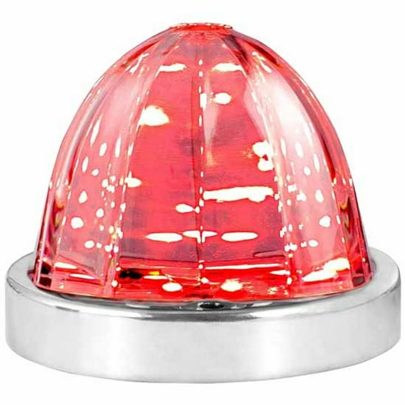 Grand General 81943 - 18 Diode Classic Watermelon Surface Mount LED Turn / Marker Light - Red LED / Clear Lens