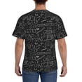 thumbnail image 3 of Vsdgher Black Scientific Print Men's Dry Fit Mesh Athletic Shirts Moisture Wicking Tennis T-Shirt Tops, 3 of 9