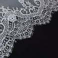 thumbnail image 2 of BalsaCircle 15x117" Ivory Premium Lace Table Runner Scalloped Edges Party Events Decorations, 2 of 8