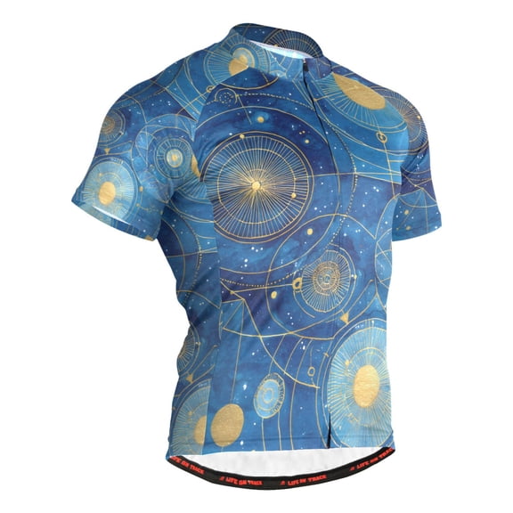 joogoo Universe Cool Pattern Men's Cycling Jerseys Mountain Bike Short Sleeve Tops L