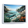thumbnail image 2 of Designart "Untamed Beachscape Vistas" Coastal Coral Under Water Floater Framed Wall Art Prints, 2 of 5