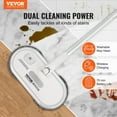 thumbnail image 2 of Cordless Electric Mop, Up to 70 mins Powerful Battery, Electric Spin Mop with Dual Spinning Mop Heads, 4 Microfiber Pads & 2 Floor Scrubber Pads, Without Water Tank, 2 of 9