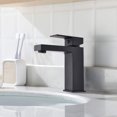 thumbnail image 1 of Single Hole Bathroom Faucet with Drain Assembly Matte Black, 1 of 5