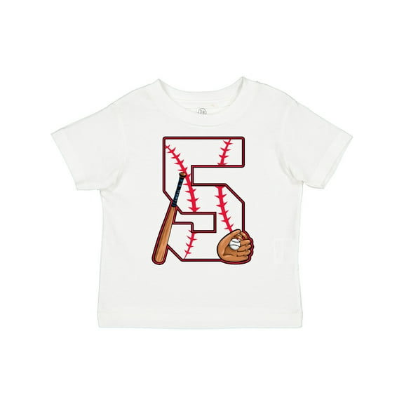 Inktastic Baseball Fifth Birthday Five Years Old Boys or Girls Toddler T-Shirt