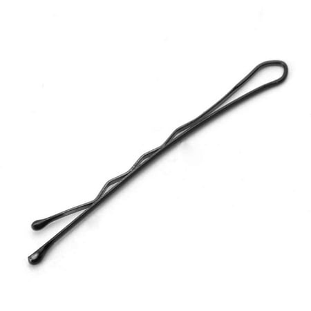 60pcs Women Waved Flat Type Hair Clips Black Invisible Bobby Pins