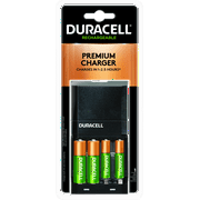 Duracell ION SPEED 4000 Rechargeable Battery Charger with 2 AA and 2 AAA NiMH Batteries