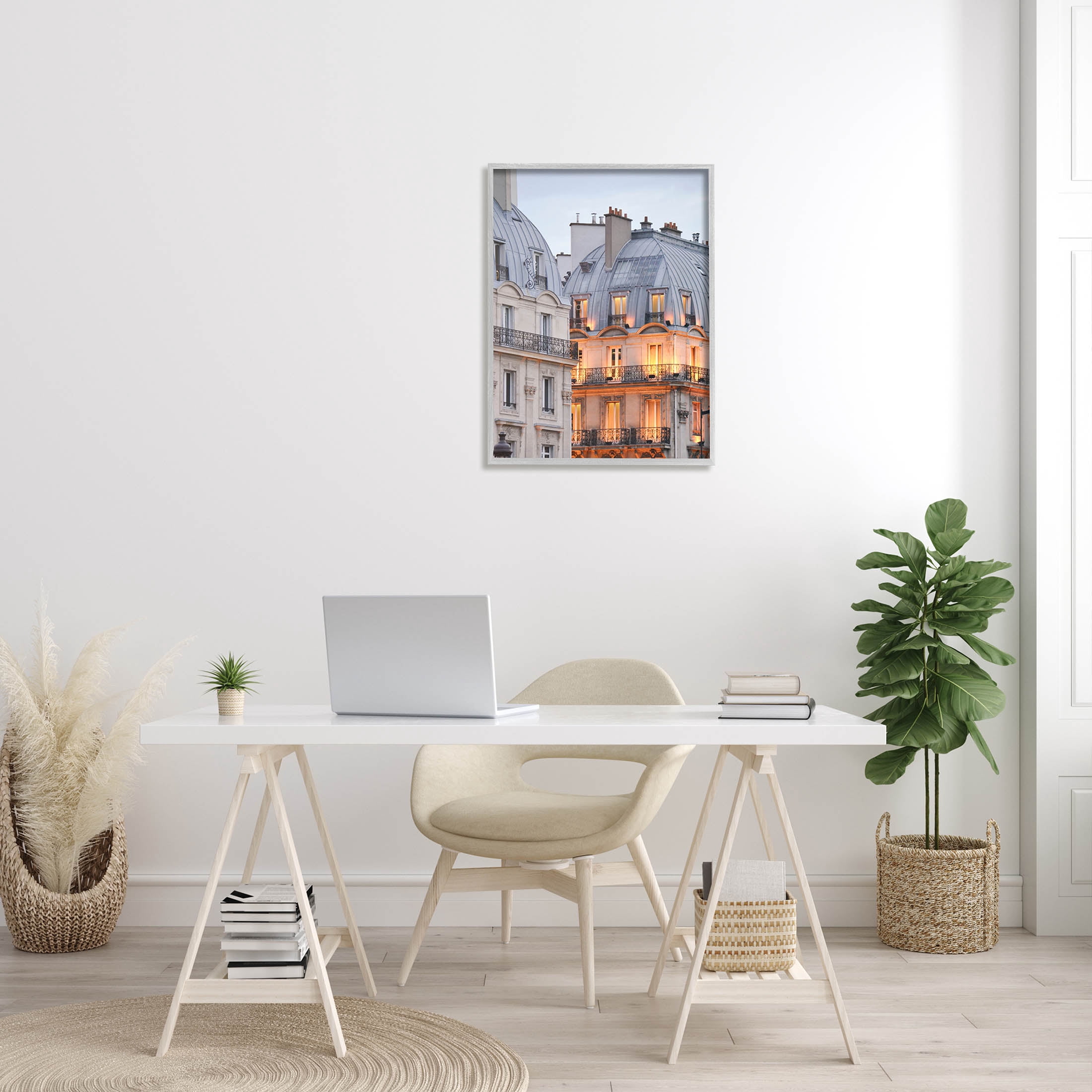 European Architecture Cityscape Town & City Photograph Gray Framed Art Print Wall Art