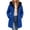 Blue, variant on Puffer Jacket Womens Zip Up Fleece Hooded Jackets Warm Long Winter Coats with Pockets L, Gifts for Women