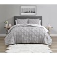thumbnail image 1 of 3 Piece Reversible Grey Pinktuck/Paris Revsersible Comforter Set, 1 of 7