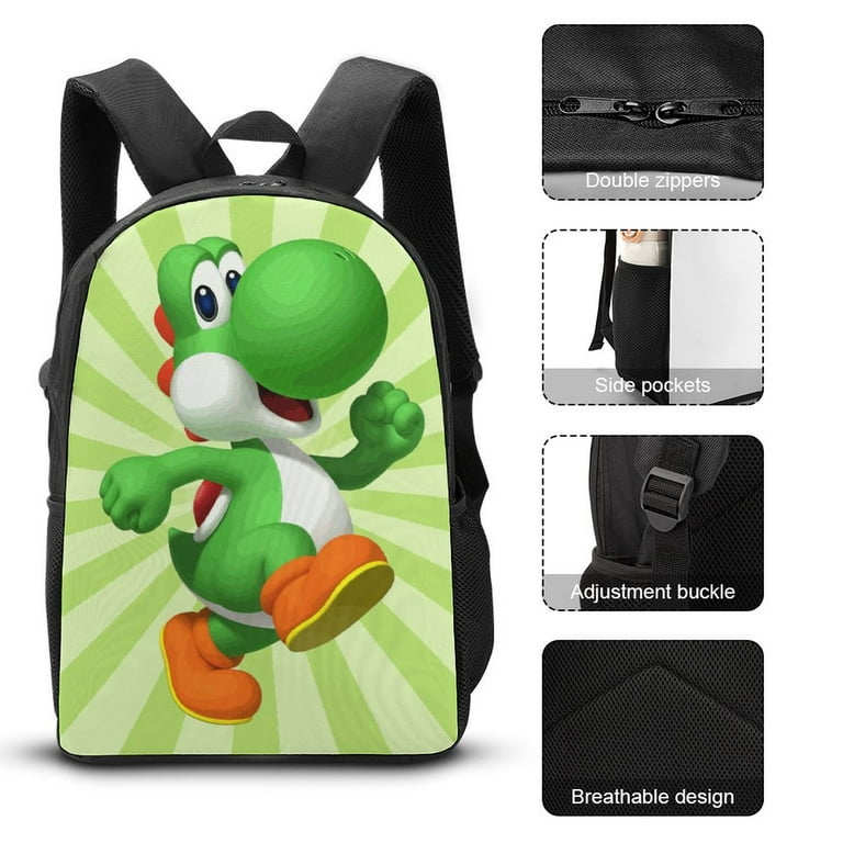 Super Mario Yoshi 3 Piece Set School Bag Set Daypack Backpack Tote