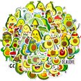 thumbnail image 2 of Paquete de pegatinas con forma de aguacate lindo, 50 unidades, impermeables para niños y adultos, 2 of 2