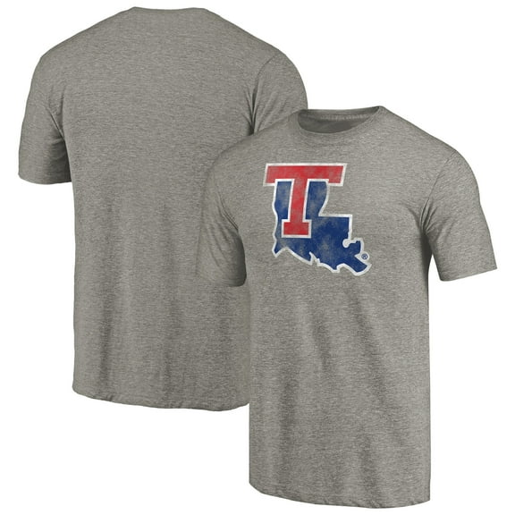 Men's Heathered Gray Louisiana Tech Bulldogs Classic Primary Logo Tri-Blend T-Shirt