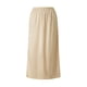 thumbnail image 5 of Vestido interior de satén para mujer, talla grande, cintura elástica, largo, con ribete de encaje, 5 of 7