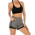thumbnail image 2 of Women's Activewear Running Bike Shorts Double Layer Quick-Dry Short with Pockets, 2 of 7