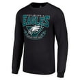 thumbnail image 2 of Men's Starter Black Philadelphia Eagles '80s Inspired Team Logo Long Sleeve T-Shirt, 2 of 3