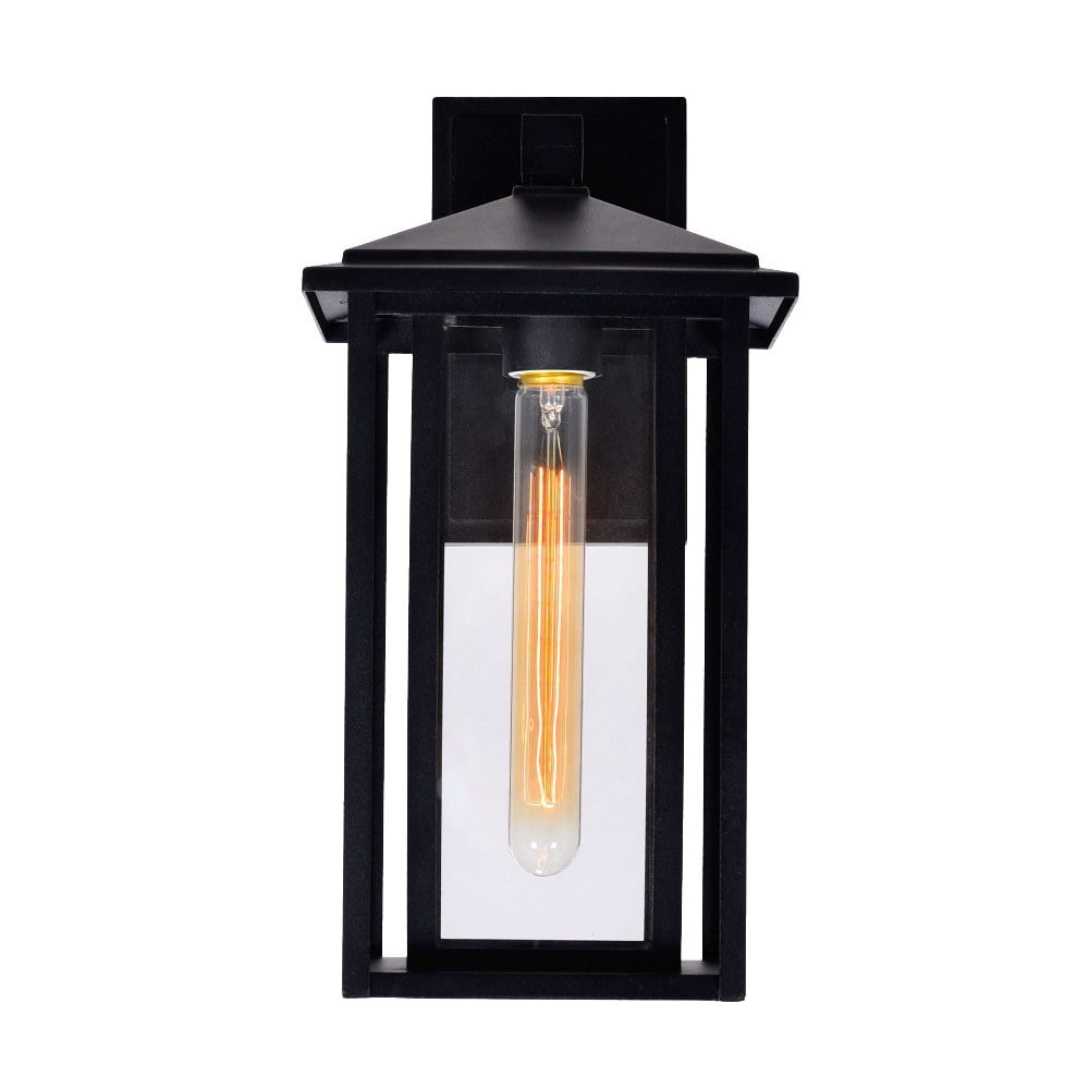 CWI Lighting Crawford 1 Light Metal Outdoor Wall Light in Black