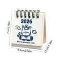 thumbnail image 2 of Tyidzon Small Desk Calendar 2026, Standing Flip Desktop Calendar Planner Small Runs from Jan 2026 to Dec 2026, Mini Desktop Calendar for Home, Office, School, 2 of 6