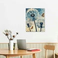 thumbnail image 3 of Acheng Abstract Blue Dandelion with Dragonfly Canvas Wall Art Decor Flowers Still Life Prints Ready to Hang for Modern Living Room Bedroom Office Decoration 12x16 in, 3 of 5