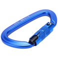 thumbnail image 5 of Clips de mosquetón de escalada con bloqueo automático de aluminio, gancho de clip DRing con bloqueo giratorio para senderismo (mosquetón de bloqueo automático azul n. ° 9), 5 of 5