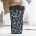thumbnail image 6 of Daiia Playful Foxes Forest Blues Printed Stainless Steel Tumbler with Lid and Straw, Double Wall Vacuum Insulated Coffee Tumbler Travel Coffee Mug with Leak Proof Lid, 6 of 8