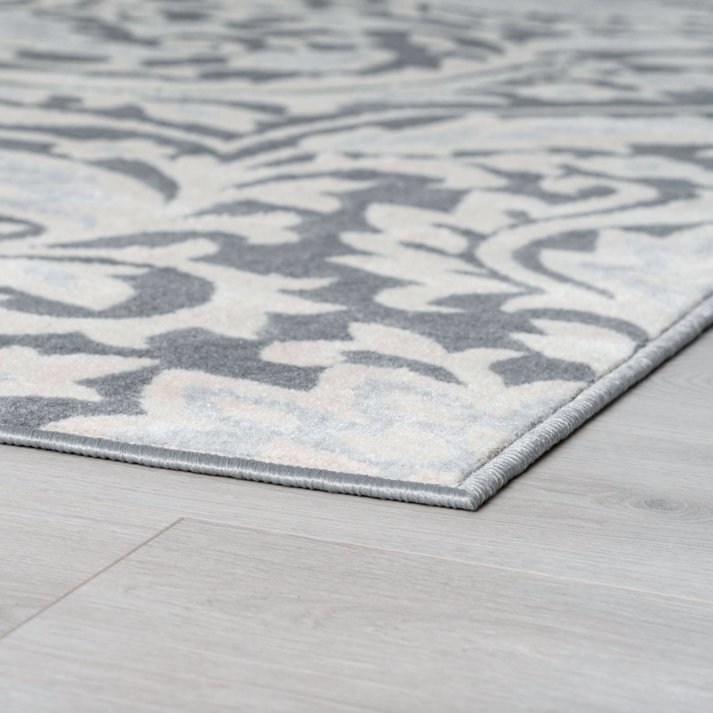 Madison Traditional 9' x 12' Gray Polypropylene Indoor Area Rug