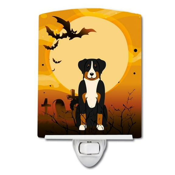 Carolines Treasures Halloween Appenzeller Sennenhund Ceramic Night Light 6x4x3 multicolor