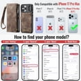 thumbnail image 3 of CaseMe Leather Case for iPhone 17 Pro Max,2 in 1 Detachable Wallet Case with 8-Card Holder Zipper Bills Slot,Magnetic Shockproof Flip Leather Cover Zipper Pocket Phone Cases,Brown, 3 of 11