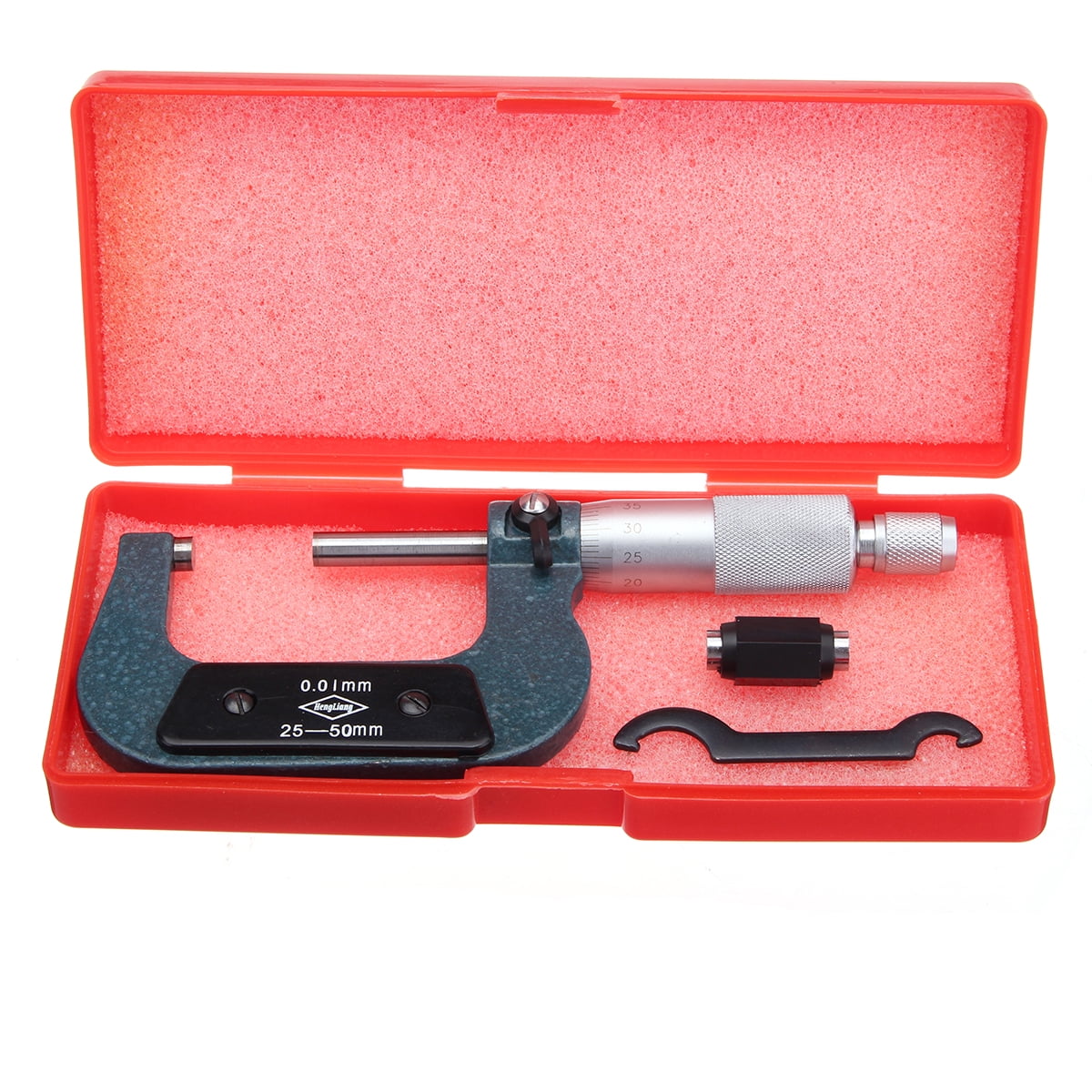 0-25mm/25-50mm Metric External/ Outside Micrometer 0.01mm Caliper Measure Tools 