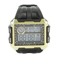 thumbnail image 3 of Sports Watch, Dual Time Electronic Wrist Watch Waterproof Night Light  For Men For Daily Use Black Gold, 3 of 8