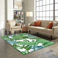 thumbnail image 2 of Giant Palm Leaves of Tropical Plants Area Rugs, Green Printed Leaves Modern Rugs, Soft Machine Washable Breathable Carpet Mat for Room Living Room Farmhouse Kindergarten 2'x3', 2 of 6