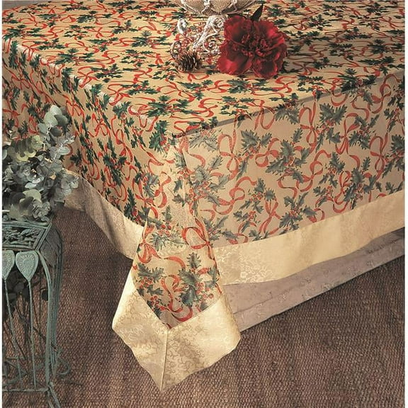 Saro Lifestyle Printed Christmas Tablecloth