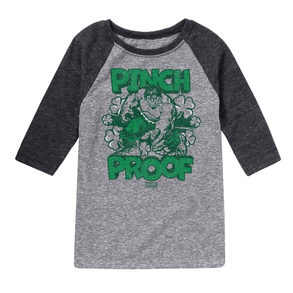 Marvel The Incredible Hulk - St Patrick's Day Pinch Proof - Toddler And Youth Raglan